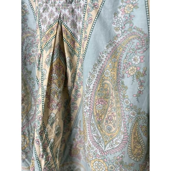 Soft Surroundings Paisley Floral Cotton Voile Tabitha Tunic Top Boho Medium - Picture 4 of 9